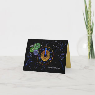 Hazel Midnight Clock Thank You Card