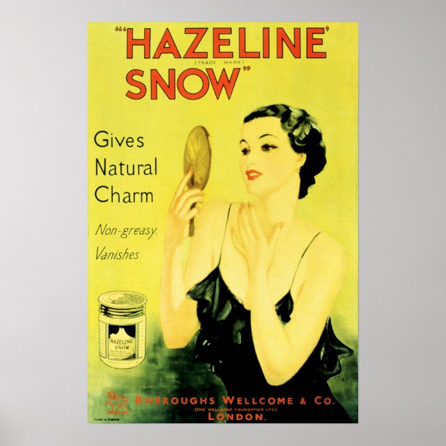 HAZELINE SNOW Cosmetics Face Cream Natural Charm Poster (Front)