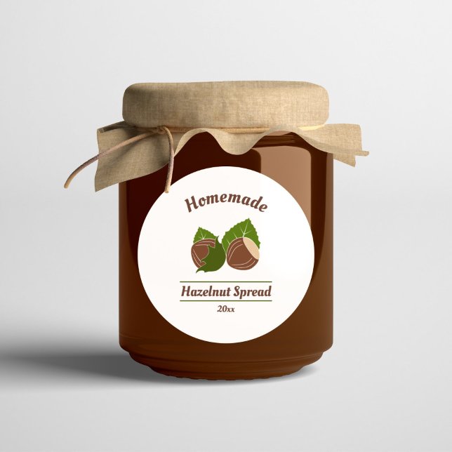 Hazelnut Label Sticker for Homemade Spread or Jam (Hazelnut Label Sticker for Homemade Spread or Jam)