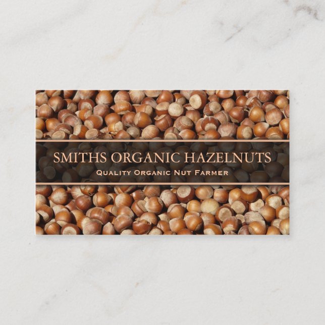 Hazelnut Producer / Farmer Photo Business Card (Front)