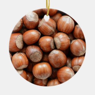 Hazelnuts Ceramic Tree Decoration