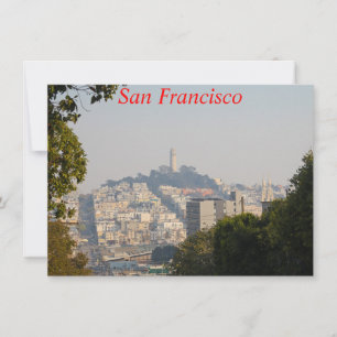 Hazy Coit Tower, San Fancisco, California Card