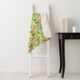 Hazy Daze in Clover Sherpa Blanket