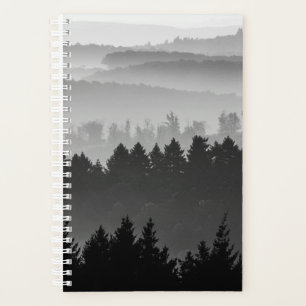 Hazy Forest Hills Black and White Landscape Photo Planner