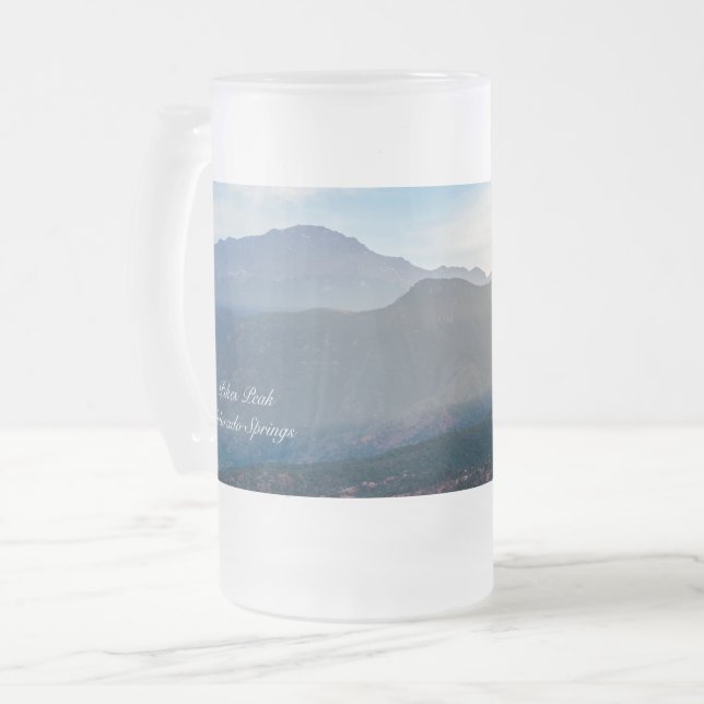 Hazy Pikes Peak Sunset Frosted Beer Mug (Front Left)