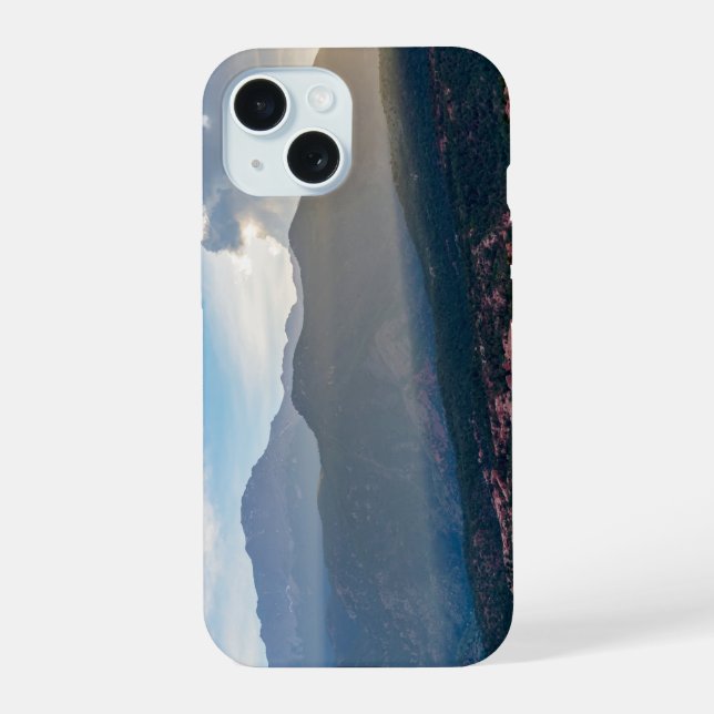 Hazy Pikes Peak Sunset iPhone Case (Back)