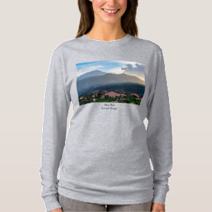 Hazy Pikes Peak Sunset Women's Long Sleeve T-Shirt