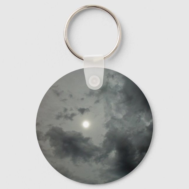 Hazy sun through two layers of cloud key ring (Front)