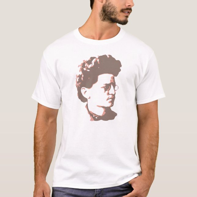 Hazy Taupe and Persimmon Trotsky T-Shirt (Front)