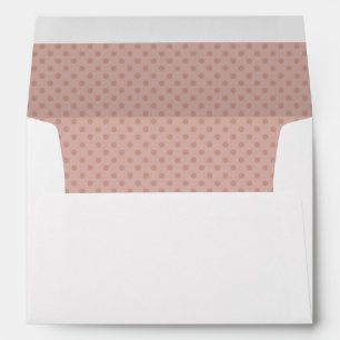 Hazy taupe/rose polka dots envelope