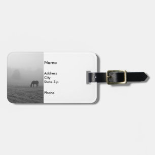 Hazzy Grazing Grayscale Luggage Tag