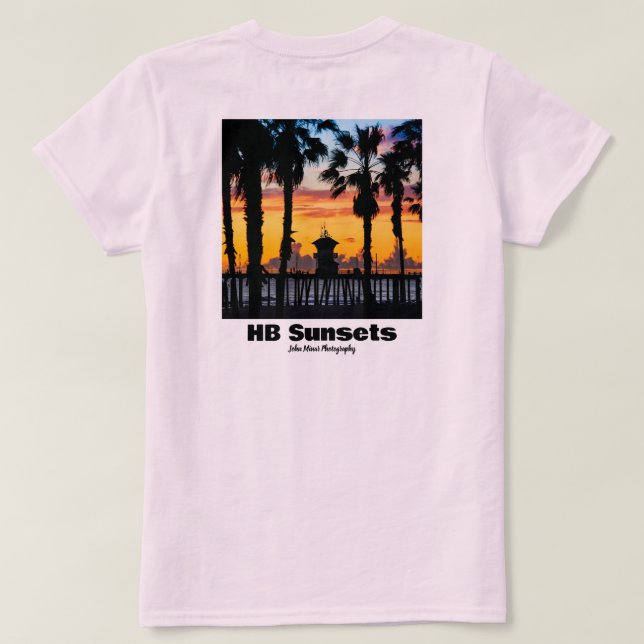 HB Sunsets Surf & Sunsets  T-Shirt (Design Back)