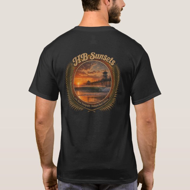HB Sunsets Surf T-Shirt  (Back)