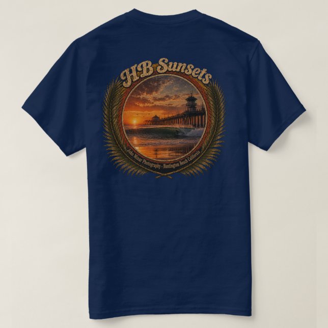 HB Sunsets Surf T-Shirt (Men)  (Design Back)