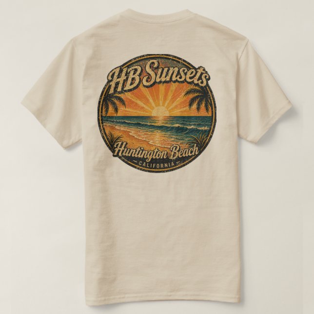 Hb Sunsets T-Shirt (Men)  (Design Back)