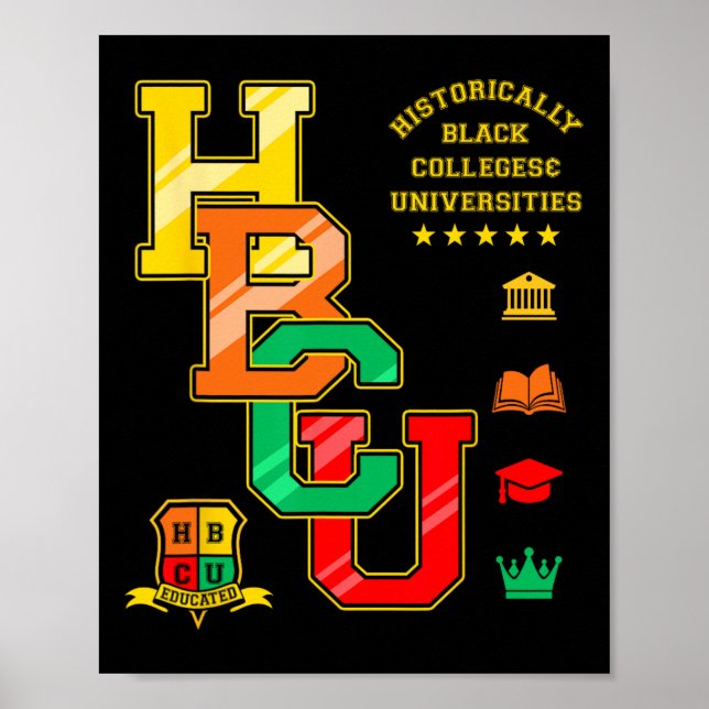 Hbcu Apparel Historically Black Colleges Universit Poster (Front)