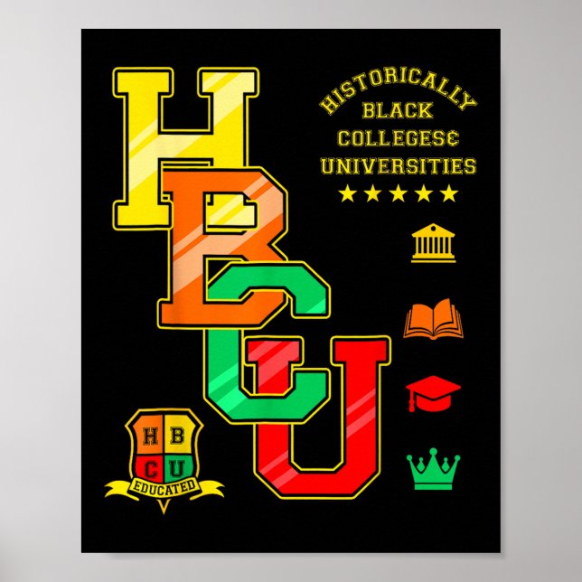 Hbcu Apparel Historically Black Colleges Universit Poster (Front)