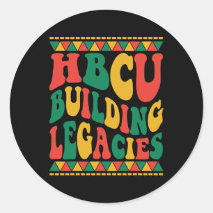 Hbcu Black History Month Hbcu Building Legacies Ju Classic Round Sticker