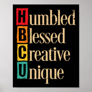 Hbcu Black History Month Humbled Blessed Creative Poster