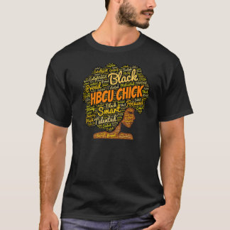 HBCU Chick Words in Afro Premium T-Shirt