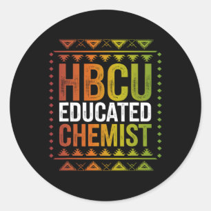 Hbcu Educated Chemist Black History Month Future G Classic Round Sticker