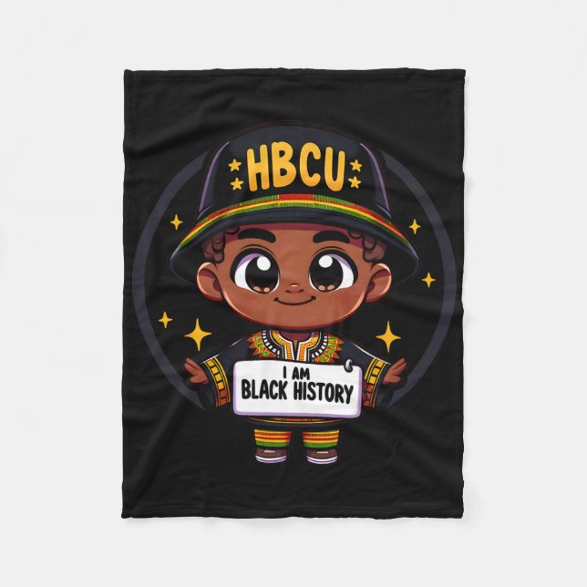 Hbcu Historically Black College Apparel Black Hist Fleece Blanket (Front)