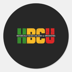 Hbcu Historically Black Colleges Universities Grad Classic Round Sticker