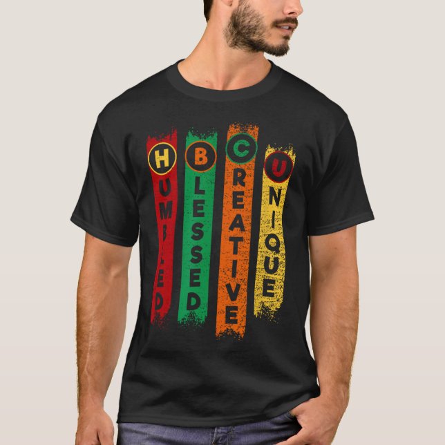 Hbcu Humbled Blessed Creative Unique Black College T-Shirt (Front)