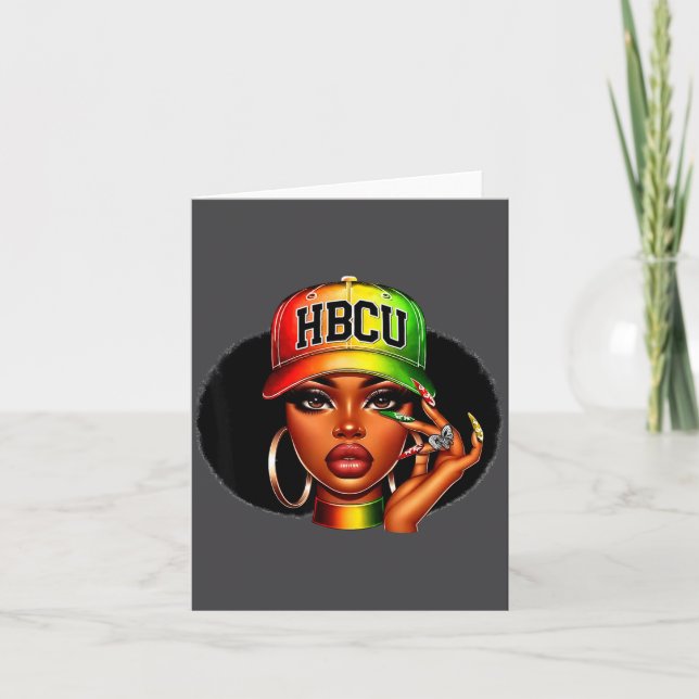 Hbcu Melanin Afro Black Women African Black Histor Card (Front)