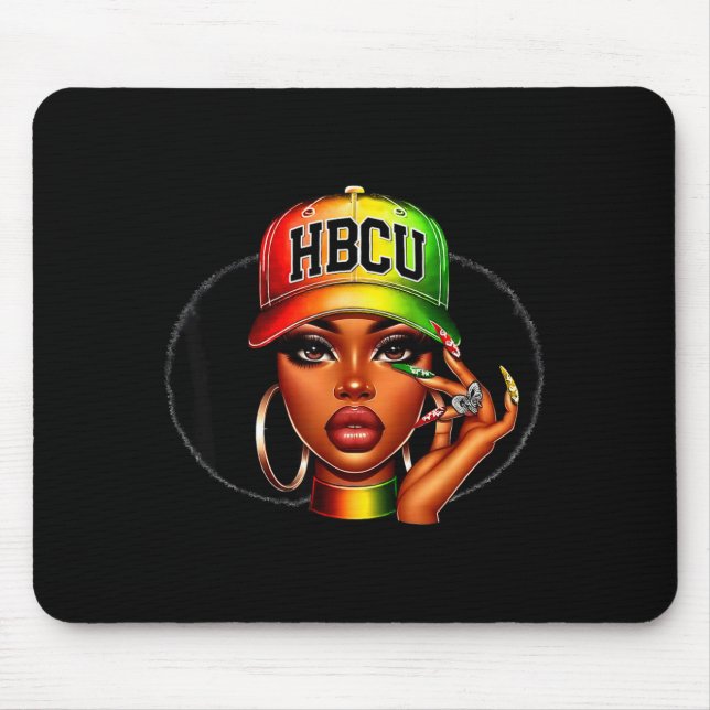 Hbcu Melanin Afro Black Women African Black Histor Mouse Mat (Front)