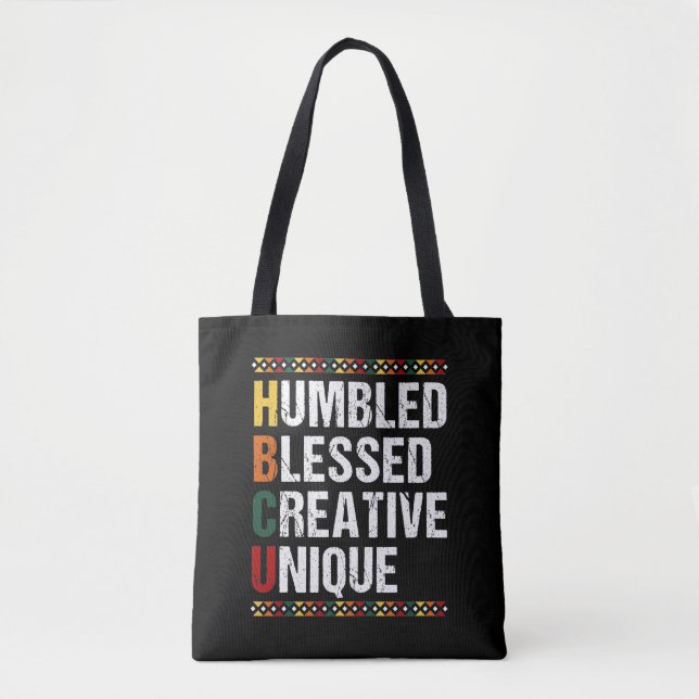 HBCU Proud Black Educated Student Historical Tote Bag (Front)