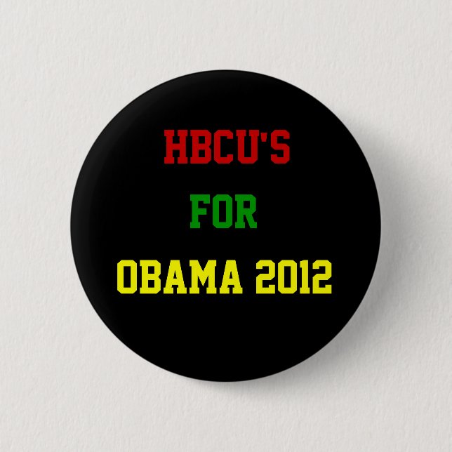 HBCU's For Obama 6 Cm Round Badge (Front)