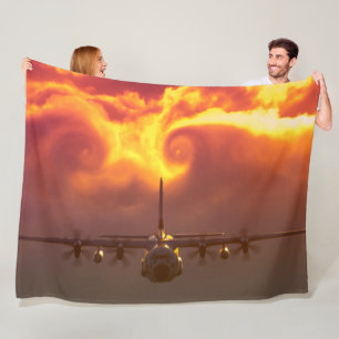 HC-130J SUPER HERCULES FLEECE BLANKET