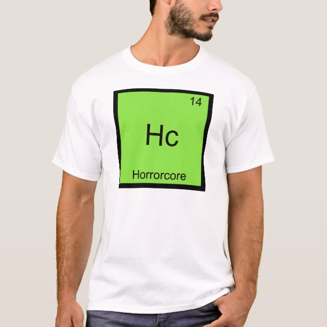 Hc - Horrorcore Funny Chemistry Element Symbol Tee (Front)