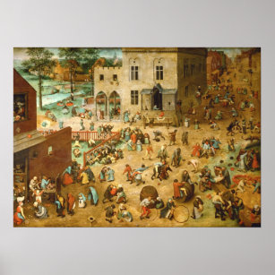 HD Childrens Games 1560 by Pieter Bruegel the  Poster