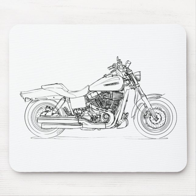 HD CVO Dyna Fat Bob 2009 Mouse Mat (Front)