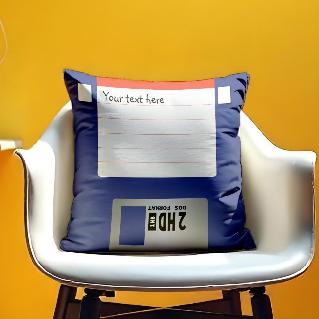 HD Diskette Cushion (Personilize the label with anything you wish. The ideal gift for anyone who loves a geek flair)