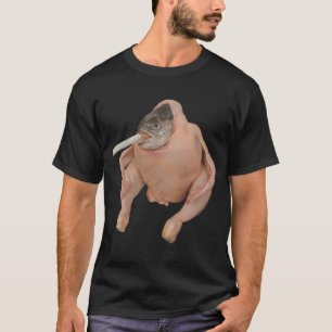 HD Fish Chicken Smoking a Cigarette Funny Meme T-Shirt