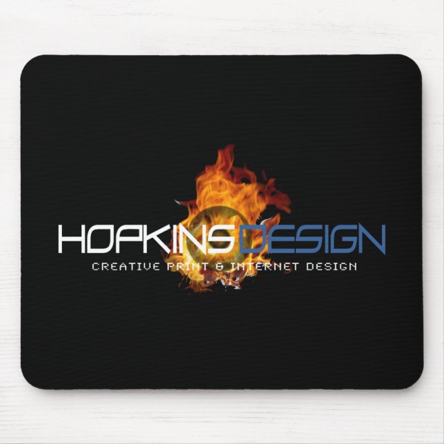 HD Logo Flames Mouse Mat (Front)