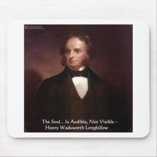 HD Longfellow "Soul Is Audible" Wisdom Quote Gifts Mouse Mat