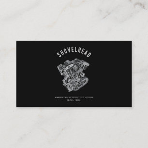 HD Motorcycle Vtwin Shovelhead Engine Drawing Bike Business Card