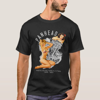 Hd Panhead Pinup V-Twin Engine Motorcycle 1948 Bik T-Shirt
