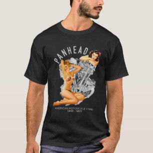 Hd Panhead Up V-Twin Engine Motorcycle 1948 Biker T-Shirt