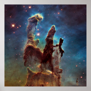 HDR Eagle Nebula Pillars of Creation Poster