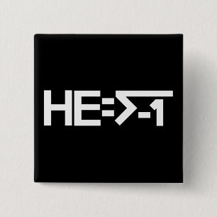 HE=√-1  (HE is Imaginary) [HE = Square Root of -1] 15 Cm Square Badge