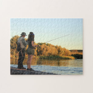 He and She Fishing Jigsaw Puzzle