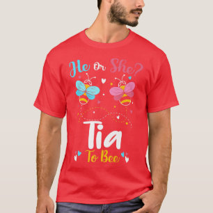 He and She Tia To Bee Keeper Of The Gender Reveal T-Shirt