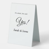He asked she said yes engagement simple minimal