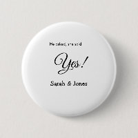 He asked she said yes engagement simple minimal 