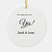 He asked she said yes engagement simple minimal